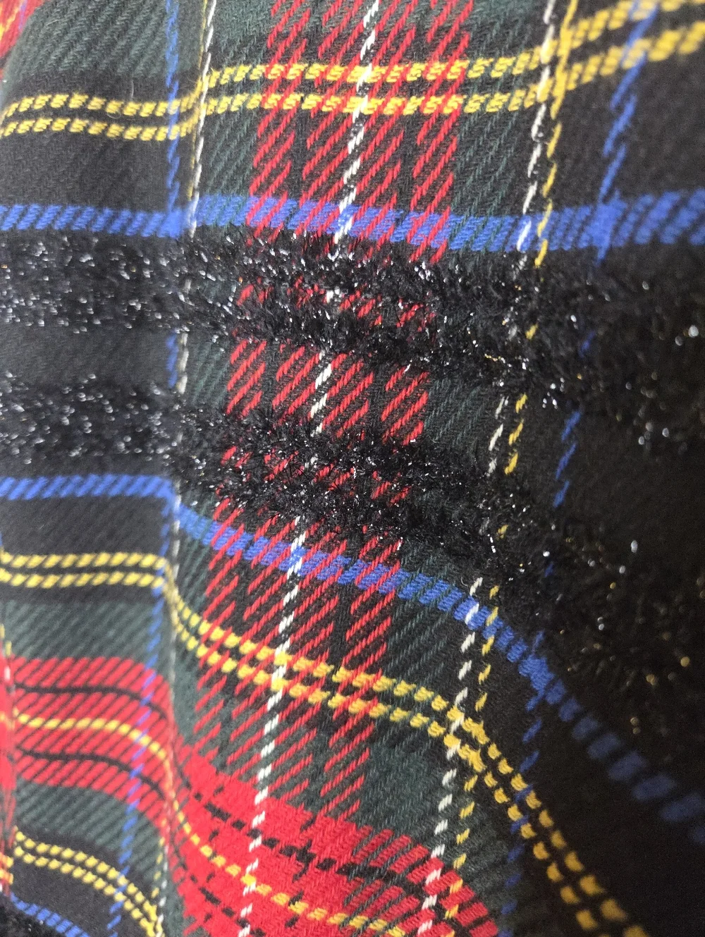 J Crew Stewart Tartan Holiday Plaid Lurex Stripe Shift Dress Size 12 - Picture 3 of 9